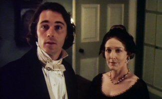 Franklyn Blake (Greg Wise) and Lady Julia Verinder (Patricia Hodge).