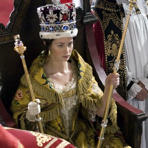 Victoria (played by Emily Blunt) during her coronation.
